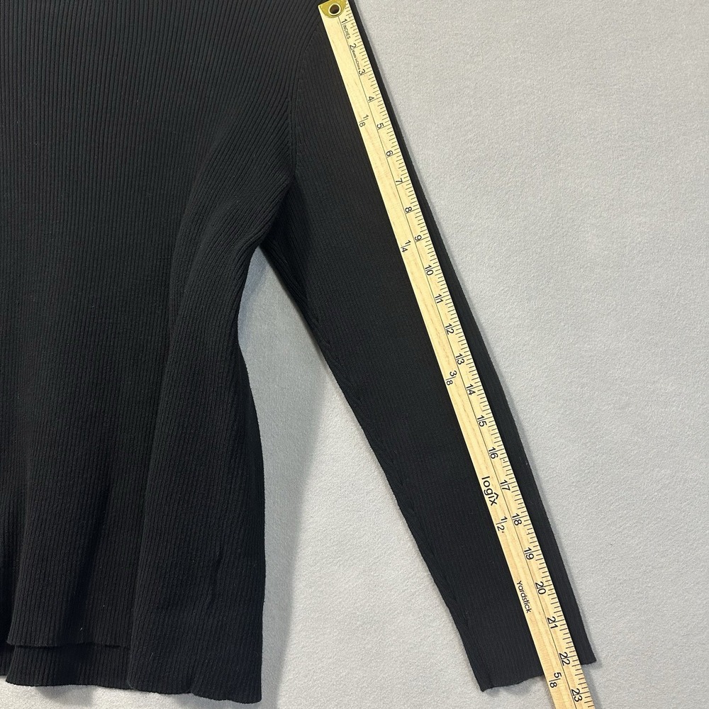 Lauren Ralph Lauren Ribbed Knit Sweater Black Stretch Women 2X (RUNS SMALL) - Picture 5 of 9